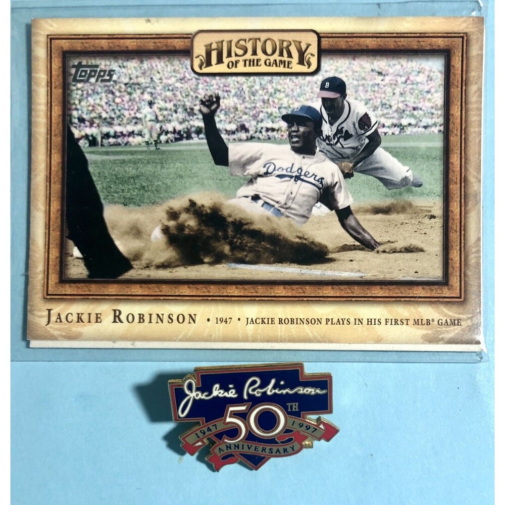 Jackie Robinson Day Pin and 1st AS Game commemorative card